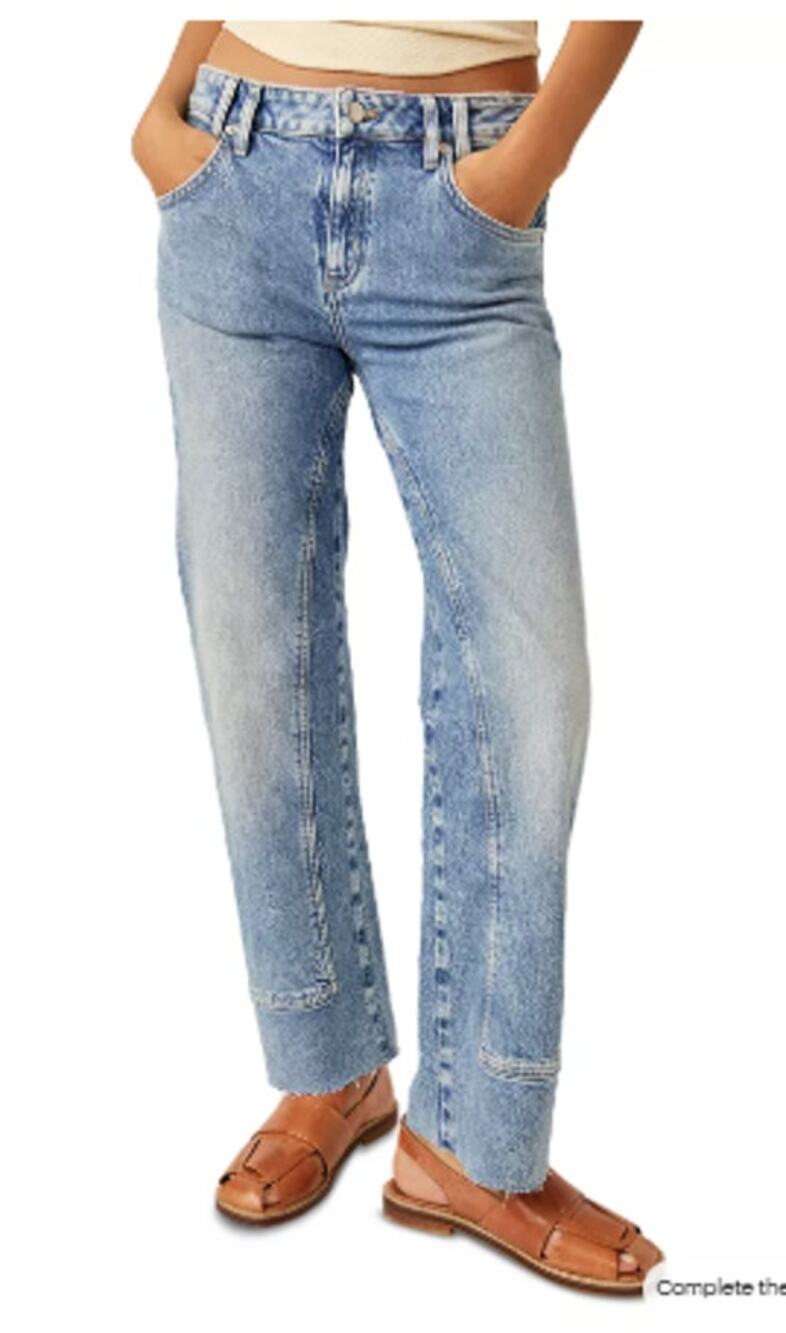 Free People We The Free Risk Taker High Rise Straight Jeans Mantra Size 28